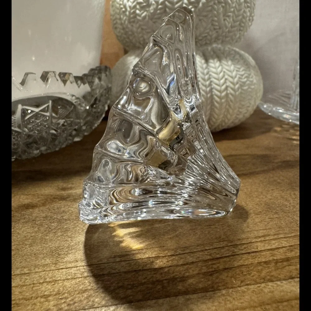 Marquis Waterford Clock Germany Crystal Works Art Nouveau Etched Mark